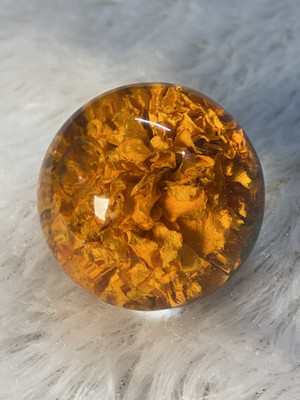 RoyalThum Resin Real Genda Paperweight RTRPW04 Resin Paper Weights  with Glossy(Set Of 1, Yellow)