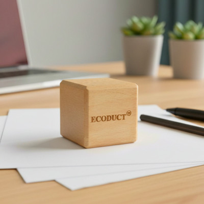 ecoduct Premium Desk Collection Solid wood Paper Weights  with Natural finish(Set Of 50, Brown)