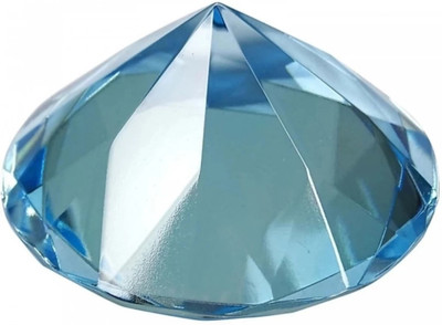 R K SALES Diamond Big Glass Paper Weights  with Clear(Set Of 1, Transparent)