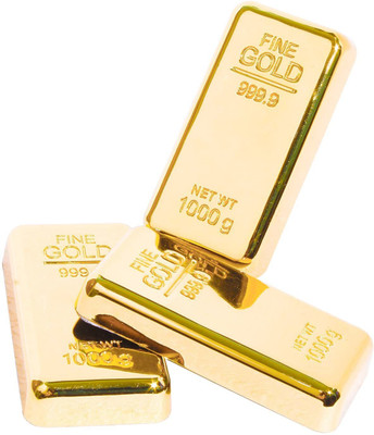 BOSOBO Gold Biscuit Paper Weight for Office Table Stylish, Gifting Item, Gift for Women Metal Paper Weights  with Gold Finish(Set Of 3, Gold)