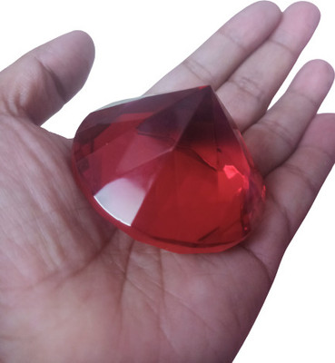 365 Degree Red Crystal Paper Weights  with Diamond(Set Of 1, Red)
