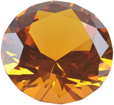 R K SALES Diamond Big Glass Paper Weights  with Clear(Set Of 1, Transparent)