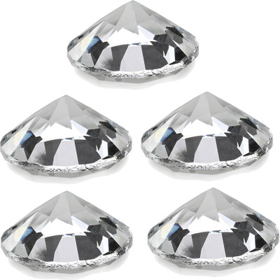 Verma Diamond Glass Paper Weights  with Crystal(Set Of 5, Clear)