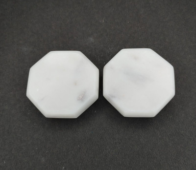 MBSC Paper weight Marble Paper Weights  with Polished(Set Of 2, White)