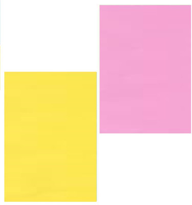 First Click Chart Paper Pink 3, Yellow 3 Pc 70x55 cm 180 GSM Pack of 6 for Art and Craft Unruled 70x55 cm 180 gsm Coloured Paper(Set of 1, Pink, Yellow)