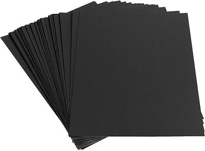 Eclet 40 pcs Black Color Sheets Double Sided Colored Origami Folding School, Office Stationery A4 240 gsm A4 paper(Set of 1, Black)