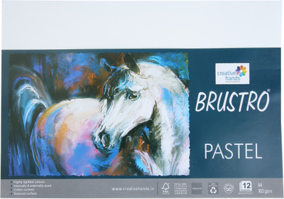 BRuSTRO Artists Pastel Paper 21x29.7cm 160 gsm A4 paper(Set of 2, White , Pack of 2 - Each Packet Contains 12 Sheets)