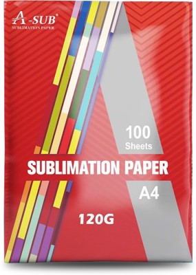 A-Sub Sublimation Paper 120GSM (A4 size, 100 sheets, 210x297mm) Unruled A4 120 gsm Sublimation Mug Printing Paper(Set of 1, White)