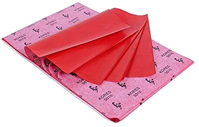 KHILONEWALA Tracing Carbon Copy Paper for Canvas, Paper Wood, DIY Woodworking, Hand Painting 210 mm x 330 mm 80 gsm Carbon Paper(Set of 50, Red)