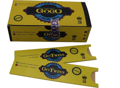 VYXOO 3 GOGO Paper and 3 Go Tips per Pack; Per box - 50 Packs Roll Able Rectangular 13 gsm A4 paper(Set of 1, Brown)