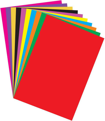 ROOTS Neon / florescent Premium 100Nos. Unruled A4 80 gsm Coloured Paper(Set of 10, Multicolor)