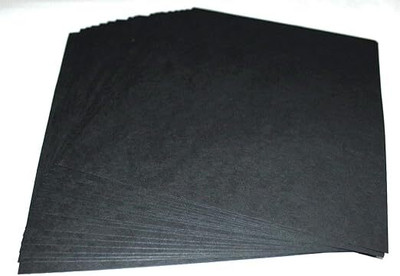 Eclet 40 pcs Black Color Sheets Double Sided Colored Origami Folding School, Copy Printing Papers/Art and Craft Paper Office Stationery A4 180 gsm Coloured Paper(Set of 1, Black)