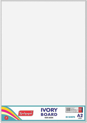 NEELGAGAN Ivory Paper A2 Size Plain Paper (42.0 cm X 59.4 cm) Suitable For Drawing 220 gsm Drawing Paper(Set of 1, White)