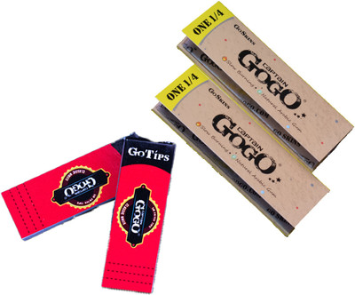 TANISHKA EXPORT Natural One1/4 Ergonomic Brown GoGo Paper and two GO TIPS Unruled Small 13 gsm Drawing Paper(Set of 2, Multicolor)