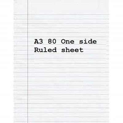 Eclet A3 One Side Ruled White 80 Sheets for School,Project/Assignment/Practical/Homework A3 90 gsm Project Paper(Set of 1, White)
