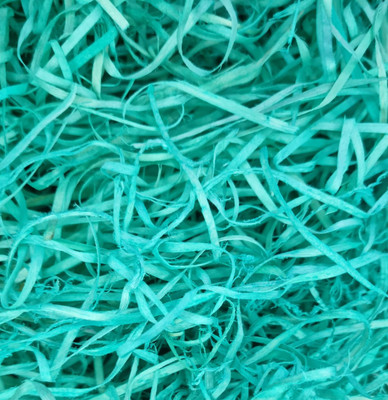 RIANZ RIANZ Gift Packing Material Paper Grass Filler for Hamper Craft Diwali Christmas Shredded 0.100Gm 0 gsm Craft paper(Set of 1, Tiffany Blue)