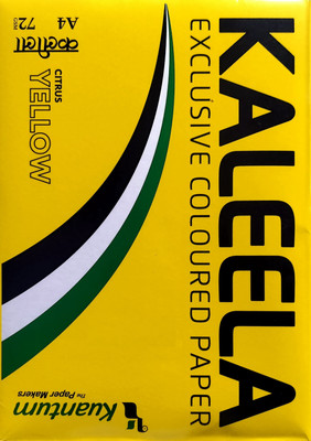 K-One A4 UNRULE A4 72 gsm Printer Paper(Set of 1, Yellow)