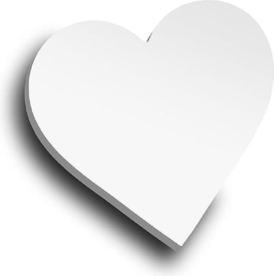 MR CRAFT Heart Transparent Sticky Notes Beautiful Heart 70 gsm Transparent Paper(Set of 100, White)