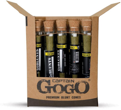 CAPTAIN GOGO Go Blunt Paper Pre-Rolled Rolling Paper 25 Cone (Exclusive and Premium) Pre rolled King Size 13 gsm Paper Roll(Set of 25, Green)