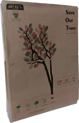 recycle green SOT UNRULED A4 70 gsm Printer Paper(Set of 1, White)