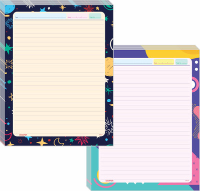 ESCAPER Premium Multicolor Series Ruled A4 70 gsm Project Paper(Set of 1, Multicolor)