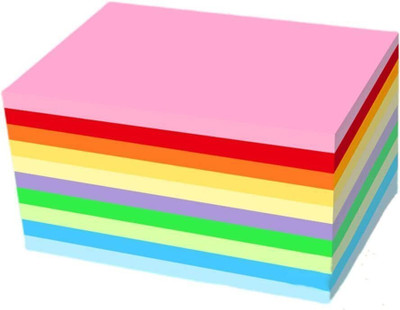 Eclet A4 50 Coloured Sheets (5 Sheets 10 each color) Copy Printing Double Sided ColouredOffice Stationery Children's Day Gift, A4 90 gsm A4 paper(Set of 1, Multicolor)