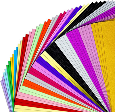 Eclet 90 gsm 50 sheet 5 sheet x 10 neon colour art and craft double side color sheet A4 90 gsm Coloured Paper(Set of 1, Multicolor color)