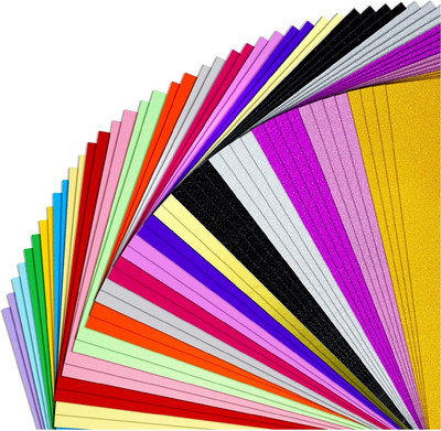 Eclet 90 gsm 50 sheet 5 sheet x 10 neon colour art and craft double side color sheet A4 90 gsm Coloured Paper(Set of 1, Multicolor)