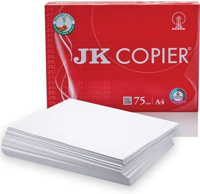 JK Ream Unruled A4 75 gsm A4 paper(Set of 1, White)