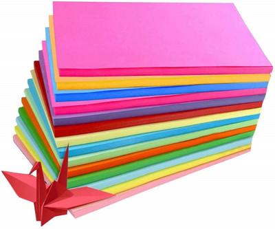 Eclet 90 gsm 100 sheet 10 sheet x 10 neon colour art and craft double side color sheet A4 90 gsm Coloured Paper(Set of 1, Multicolor color)