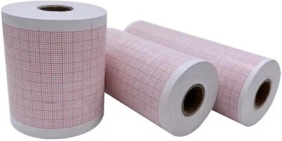 Pathey Healthcare ECG ROLL Paper Rolls for ECG Machine 215 MM x 20 METER 215 MM 70 gsm Thermal Paper(Set of 3, White, Red)