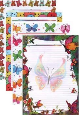 Eclet Pack of 80 Sheets A3 Multipurpose Art and Craft Sheets with One Side Ruled Lines and Color Paper for Assignment, Project (Pack of 80) A3 120 gsm A4 paper(Set of 1, Multicolor)
