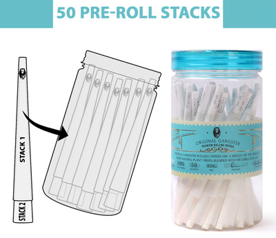 original gangster Party Pack Straightlined King Size Size 14 gsm Transparent Paper(Set of 1, White)