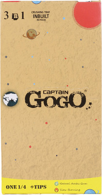 CAPTAIN GOGO CAPTAIN GOGO 1/4 Plus Tips Unbleaches Rolling Paper Unrolled 1/4 13 gsm Paper Roll(Set of 24, Brown)