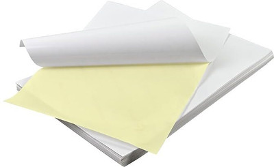MR CRAFT Self Adhesive Glossy Sticker Photo Paper White A4 90 gsm A4 paper(Set of 25, White)