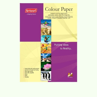 NEELGAGAN Colour Paper Plain A4 Size 70 gsm A4 paper(Set of 2, Pink)