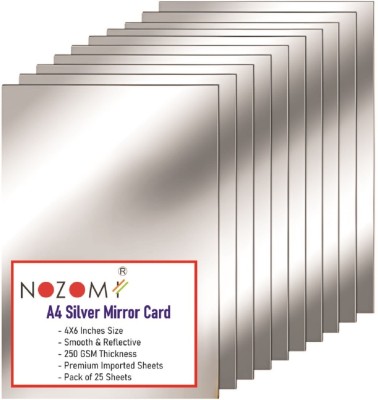 NOZOMI unruled A4 250 gsm Drawing Paper(Set of 25, Silver)