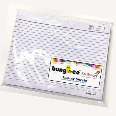 Bungbee Answer Sheets for Exam practice CBSE No Margin,No Hole /2080 Pages /1040 Sheets Ruled A3 80 gsm A3 Paper(Set of 520, White)