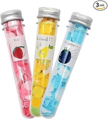 Eclet 3pc Tube Paper Soap in a Plastic Box Clean Soft Bath For Travel Flavour Design Multi Shape Bottle Paper Soap Clean Soft Bath For Travel Soap 1x1 90 gsm Watercolor Paper(Set of 1, Multicolor)