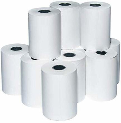 BIS POS Thermal Paper Roll 57mmX 25mtrs 50 gsm Thermal Paper(Set of 50, White)