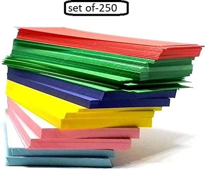 NOZOMI x unruled A4 220 gsm Coloured Paper(Set of 250, Multicolor)
