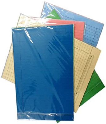 First Click A4 Both Side Ruled colored Sheet for Project 2 Pack of 40 Sheets in 5 Colours TWO SIDE RULED A4 80 gsm A4 paper(Set of 40, Multicolor)
