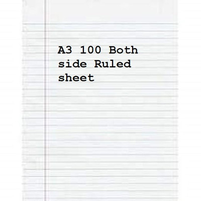 Freedy A3 Size one Side Ruled 100 Sheets for School, Colleges, Project Assignments, Practical Etc Multipurpose A3 90 gsm A4 paper(Set of 1, White)