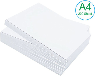 Shopsji Shopsji A4 Multipurpose Sheets for Xerox/Copier inkjet/laser printer sheet Unrulled A4 75 gsm A4 paper(Set of 2, White)