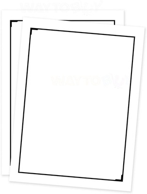 WAYTOBUY Assignment/Project and Drawing A4 60 Sheets Unruled For Students Unruled One Side Bordered 210x297mm 70 gsm A4 paper(Set of 1, White)