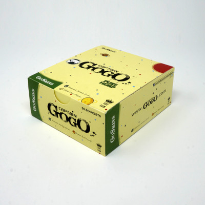 CAPTAIN GOGO Unbleached Rolling Papers Natural Arabic Slow Burning King Size Go Skin King Size 13 gsm Paper Roll(Set of 50, Yellow)