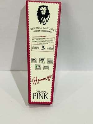 original gangster Premium Rolling Papers 3 King Size Cones | Vegan & Ultra Thin king size 0 gsm Paper Roll(Set of 1, Pink)