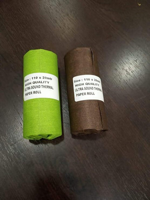 Paper Combines Ultrasound Thermal Paper Rolls 10.9cm x 20mtr Normal Density Used for Ultrasound Printing 10.9 cm x 20mtr 50 gsm Paper Roll(Set of 30, Multicolor)