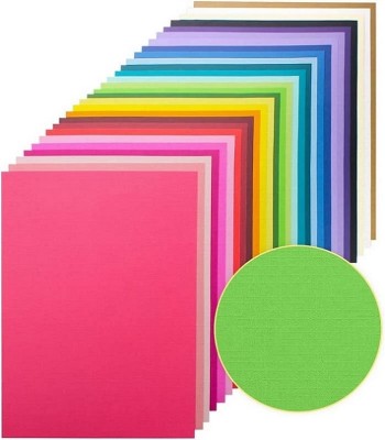 Eclet 90 gsm 50 sheets 5 sheet x 10 neon colour art and craft double side color sheet A4 90 gsm Coloured Paper(Set of 1, Multicolor color)