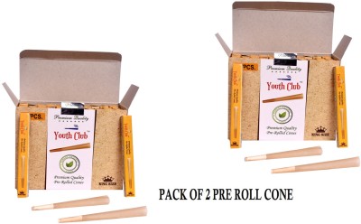 Youth Club Pre Roll Cone 124 110 MM King Size 109 gsm Paper Roll(Set of 2, Brown)